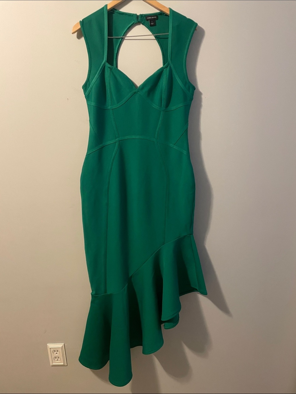 Karen Millen green long dress, sleeveless. Size:medium